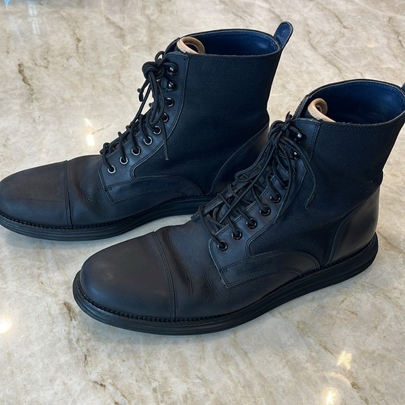 Cole Haan | Lunargrand Waterproof Lace‎ Boots | Black | Men's Size 11.5 - Picture 4 of 10